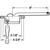 Prime-Line White Steel Right Single-Arm Casement Window Operator For Steel Framed Windows