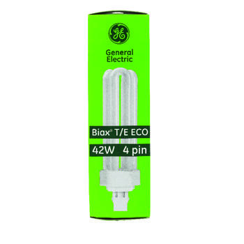 GE Lighting Ecolux 42 watts T4 6.4 in. Warm White Fluorescent Bulb Triple Biax 1 pk 3200 lumen