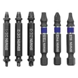 Irwin Impact SCREW-GRIP .15 in. M2 High Speed Steel Double-Ended Screw Extractor Set 2 in. 6 pc
