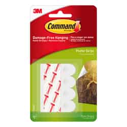 3M Command Small Foam Adhesive Strips 1-3/4 in. L 12 pk