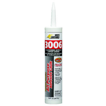 White Lightning 3006 White Siliconized Acrylic Caulk Sealant 10 oz