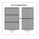 Traeger 22 Series Cast Iron/Porcelain Grill Grate Kit 4 in. H x 20.25 in. W x 18.5 in. L