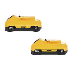 DeWalt 20 V 3 Ah Lithium-Ion Compact Battery Pack 2 pc