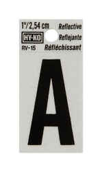 Hy-Ko Vinyl 1 in. A Letter Black Self-Adhesive Reflective