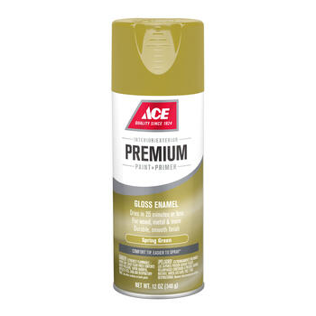 Ace Premium Gloss Spring Green Paint + Primer Spray Paint 12 oz