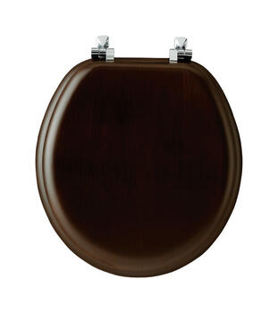 Mayfair Round Walnut Wood Toilet Seat