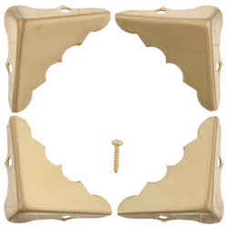 Ace Polished Brass 4 pk 1.3 in. L x 0.6 in. W 1.3 in. Decorative Corner