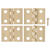 Ace 1 in. W x 3/4 in. L Polished Brass Brass Broad Hinge 4 pk