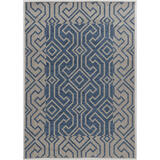 Linon Home Decor 6.5 ft. L x 9.5 ft. W Blue Outdoor Rug