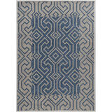 Linon Home Decor 6.5 ft. L x 9.5 ft. W Blue Outdoor Rug