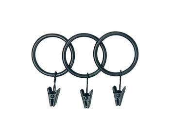 Kenney Matte Black Clip Ring 1 1/4 in. L
