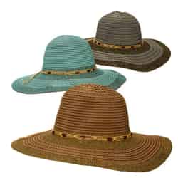 Dorfman Pacific Assorted Colors Women's Hat One Size Fits All Ribbon Cloth