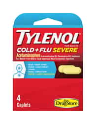 Tylenol Cold+Flu Severe Lil Drugstore Pain Reliever/Fever Reducer 4 count