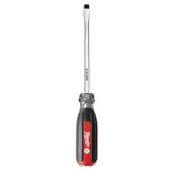 Milwaukee 6 in. Slotted 5/16 in. Cushion Grip Demolition Screwdriver Chrome-Plated Steel Red 1
