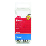 Ace 1/8 L Steel Rivets Silver 25 pk 1/8