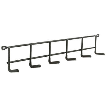 National Hardware 16 in. L Vinyl Coated Black Steel Hook Rack Household 1 pk 15 lb.