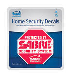 Sabre Red Plastic Home Security Decals