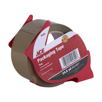 Ace 54.6 yd. L x 1.88 in. W Packaging Tape Tan