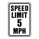 Hy-Ko English 18 in. H x 12 in. W Sign Speed Limit 5 Mph Aluminum