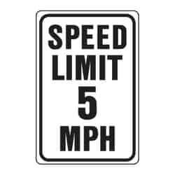 Hy-Ko English 18 in. H x 12 in. W Sign Speed Limit 5 Mph Aluminum