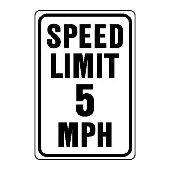 Hy-Ko English 18 in. H x 12 in. W Sign Speed Limit 5 Mph Aluminum