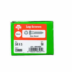 HILLMAN 3/8 in. x 3 in. L Hex Steel Lag Screw 50 pk