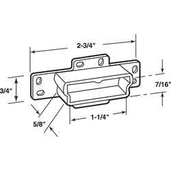 Prime-Line 1-1/4 in. L Plastic Drawer Track Back Plate 1 pk