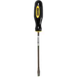 Stanley Fluted Cabinet Slotted Screwdriver 6 in. Yellow 1 pc. Steel 3/16