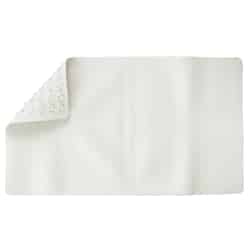Living Accents 28 in. L x 16 in. W White Thermo Plastic Elastomer Bath Mat Latex Free
