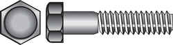 HILLMAN 7/16 in. Dia. x 1-1/4 in. L Zinc Plated Steel Hex Bolt 50 box