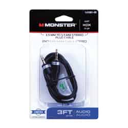 Monster Cable Just Hook It Up 3 ft. L Stereo Plug Cable 3.5 mm