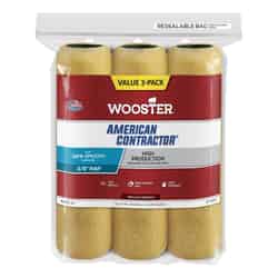 Wooster American Contractor Knit 9 in. W X 3/8 in. S Regular Paint Roller Cover 3 pk