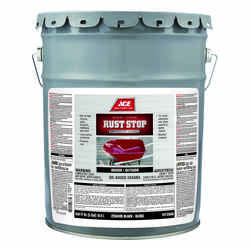Ace Rust Stop Indoor and Outdoor Gloss Black Rust Prevention Paint 5 gal. Interior/Exterior
