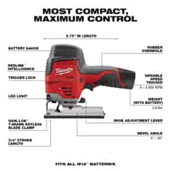 Milwaukee M12 12 V 1.5 amps Cordless Jig Saw Kit (Battery & Charger)