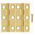 Ace 2 in. W x 1 in. L Polished Brass Brass Narrow Hinge 2 pk