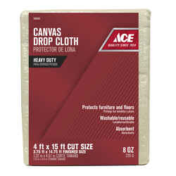 Trimaco 4 ft. W X 15 ft. L Canvas Drop Cloth 1 pk