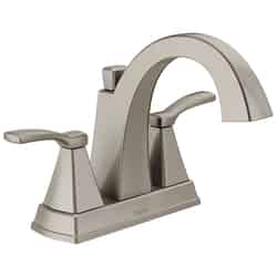 Delta Flynn Two Handle Lavatory Faucet 4 in. Stainless Steel