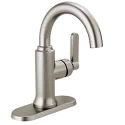 Delta Alux Single Handle Lavatory Faucet 4 in. Brushed Nickel