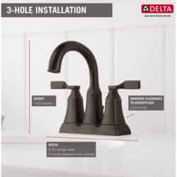 Delta Sawyer Two Handle Lavatory Faucet 4 in. Venetian Bronze