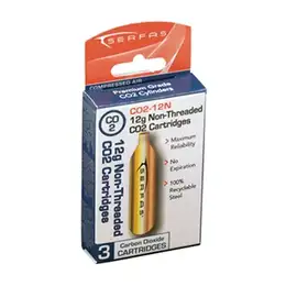 Serfas 12g Co2 Non-threaded 3pk