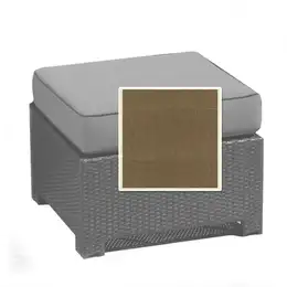 North Cape Cabo Sectional Ottoman Cushion - Canvas Taupe W/ Linen Canvas Welt