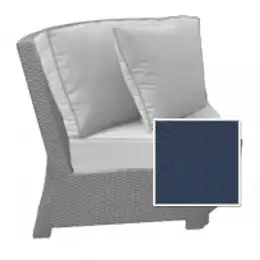 North Cape Cabo 45 Degree Sectional Corner Chair Cushion - Indigo W/ Dove Welt
