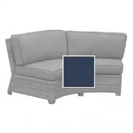 North Cape Cabo Contour Curved Sofa Cushions - Indigo W/ Dove Welt