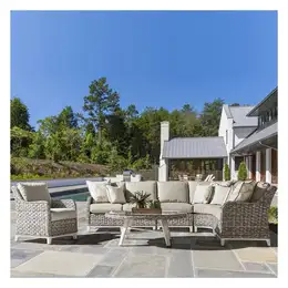South Sea Rattan Grand Isle 5-Piece Wicker Sectional