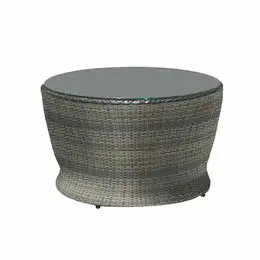 North Cape Cabo Grande Chat Table with Glass Top
