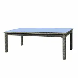 North Cape Cabo 84" X 42" Willow Dining Table with Glass Top