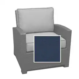 North Cape Cabo Club Chair Cushion - Indigo w/ Dove Welt