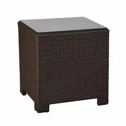 North Cape Cabo Jacobean End Table with Glass Top