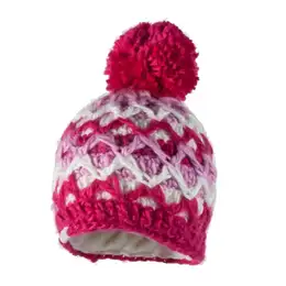 Obermeyer Girl's Averee Knit Beanie Pink/White