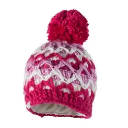 Obermeyer Girl's Averee Knit Beanie Pink/White